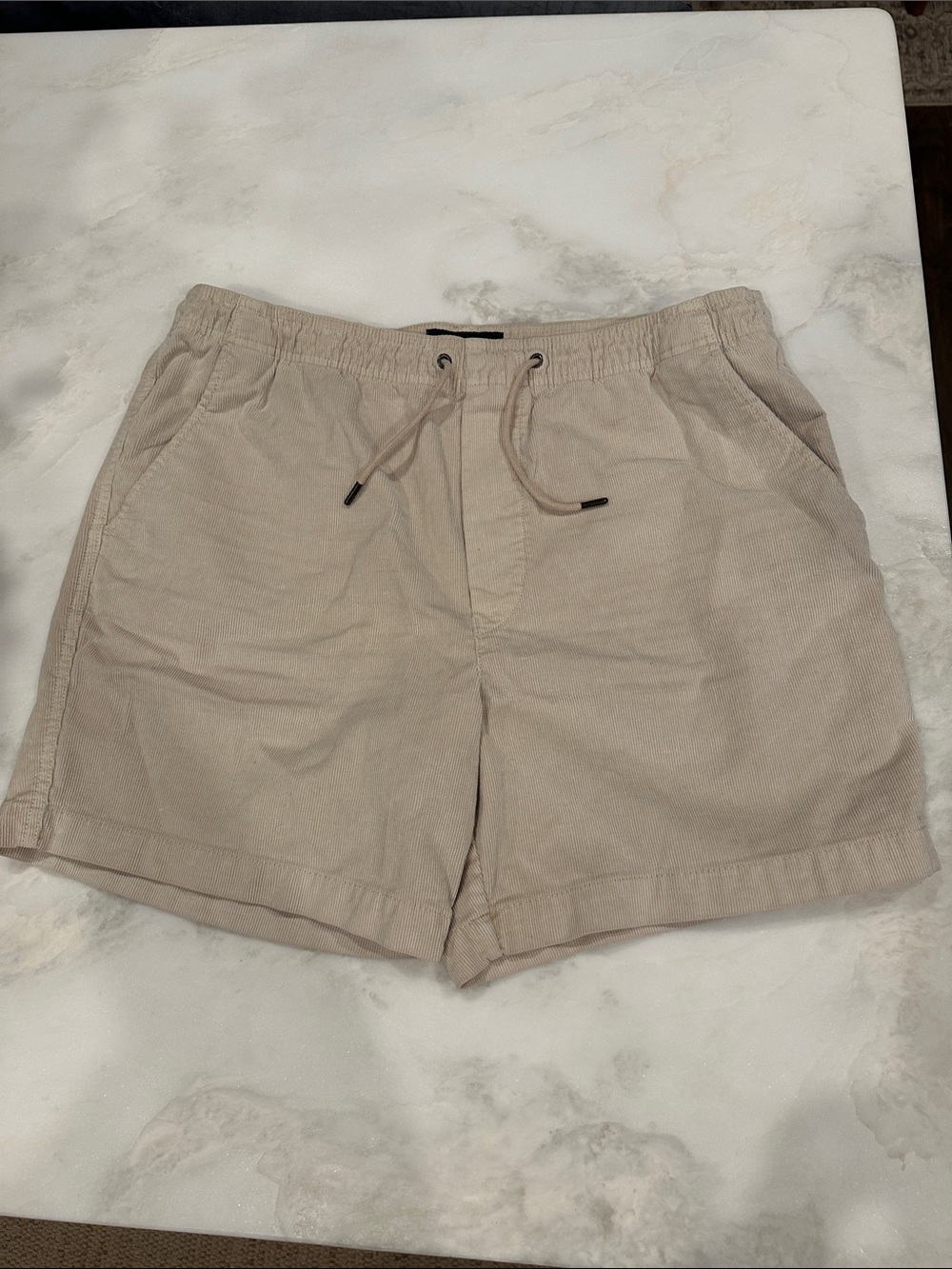 American Eagle Outfitters Men's Drawstring Corduroy Shorts - Light Taupe